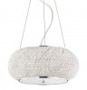 KRYSZTAŁOWA CHROMOWA LAMPA WISZĄCA GLAMOUR IDEAL LUX PASHA' SP6 082158 ŻYRANDOL KRYSZTAŁOWY CHROM